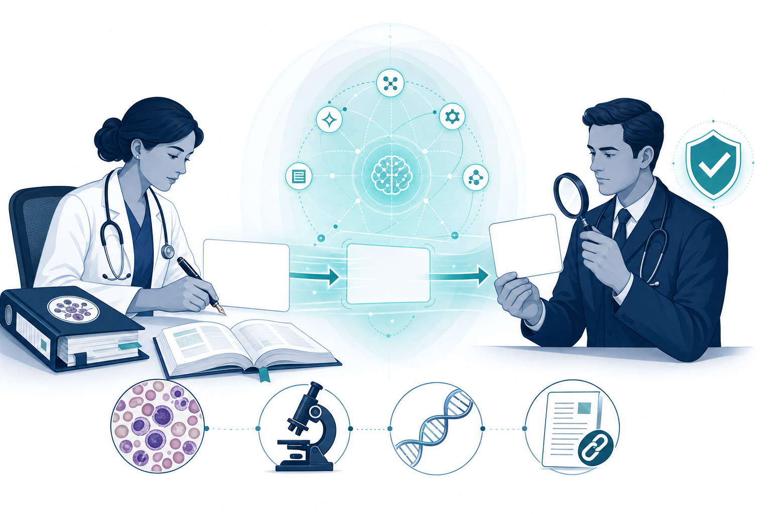 Blog post thumbnail: Are MeDucation AI's Questions Written by AI? How the Hematology-Oncology Question Bank Is Actually Made — MeducationAI oncology education