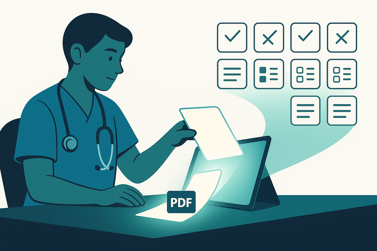 Featured image for MeducationAI blog article: Turning Your Nursing Lecture Notes and PDFs Into Practice Questions With AI