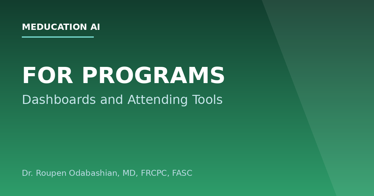 Featured image for MeducationAI blog article: MeDucation AI for Hematology-Oncology Fellowship Programs: Program Director Dashboard, Program Library, and Attending Tools