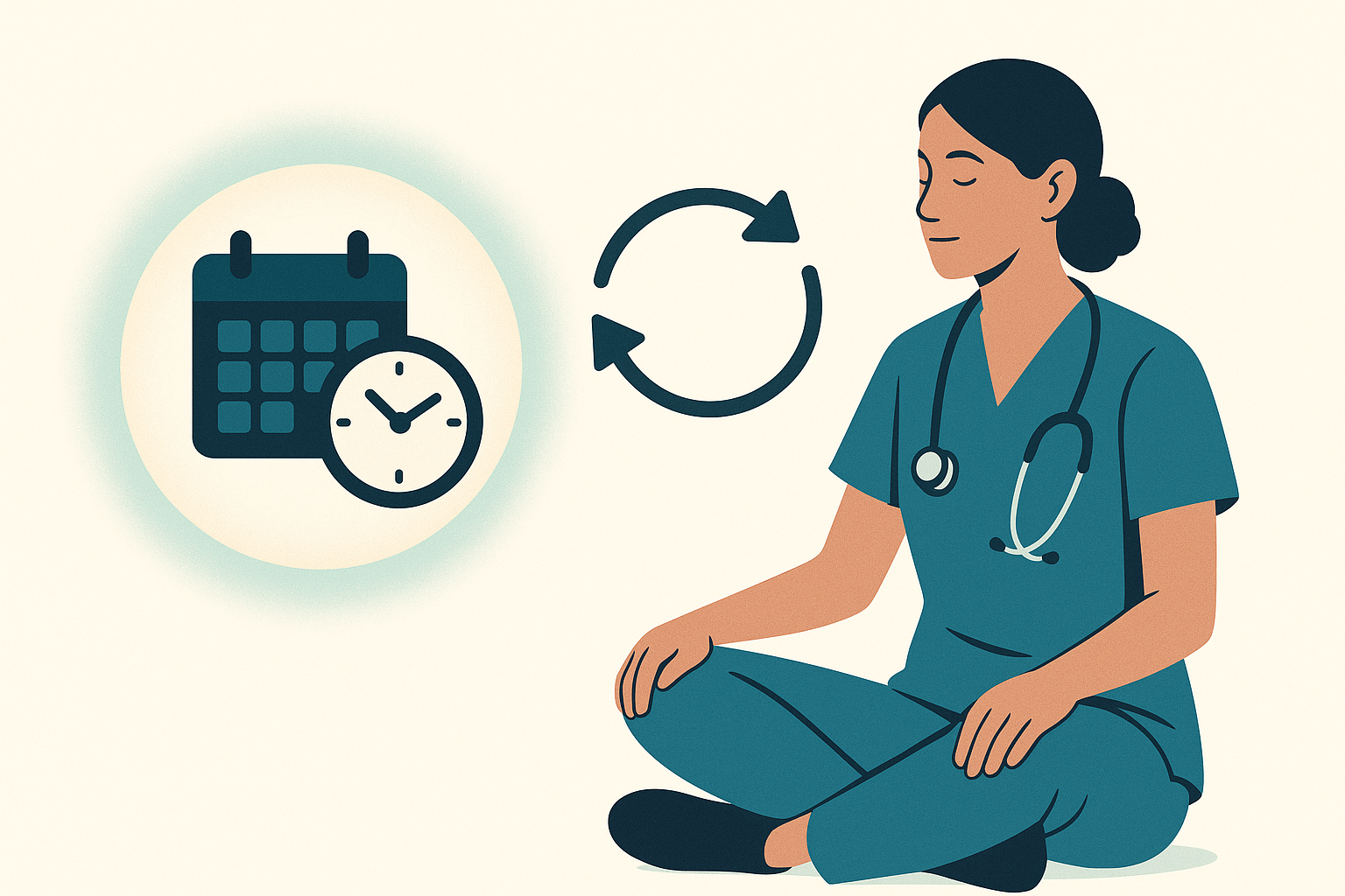 Featured image for MeducationAI blog article: Using AI to Build a Nursing School Study Schedule That Actually Reduces Burnout