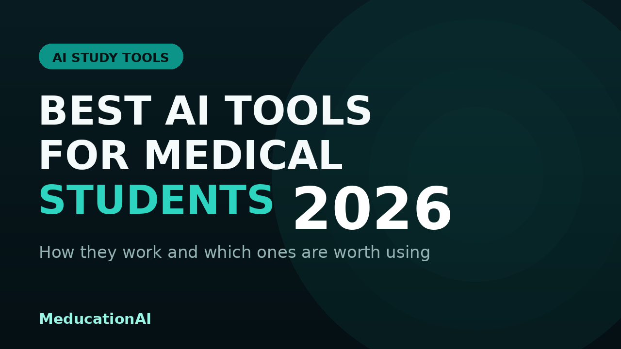 Featured image for MeducationAI blog article: Best AI Tools for Medical Students in 2026: How They Work and Which Ones Are Worth Using