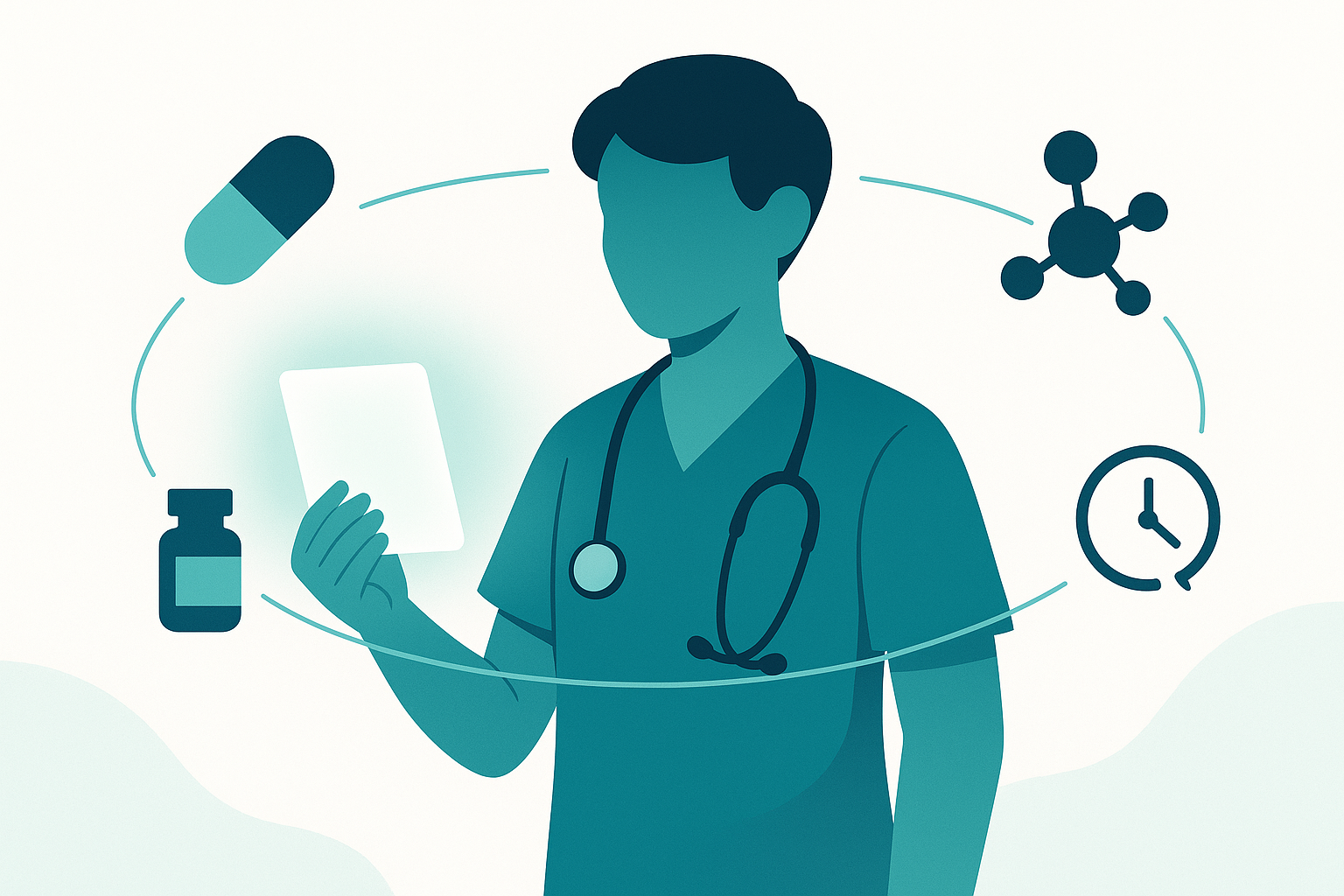 Featured image for MeducationAI blog article: AI Tools for Pharmacology Flashcards in Nursing School